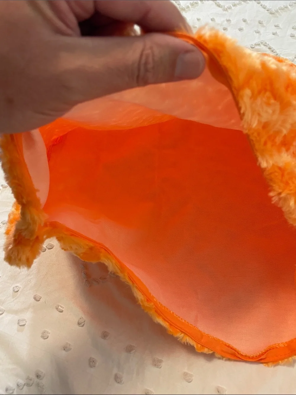 Bright Orange Fuzzy Throw Pillow Covers (Pair)